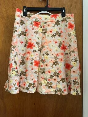 Christopher & Banks Cream Floral Skirt